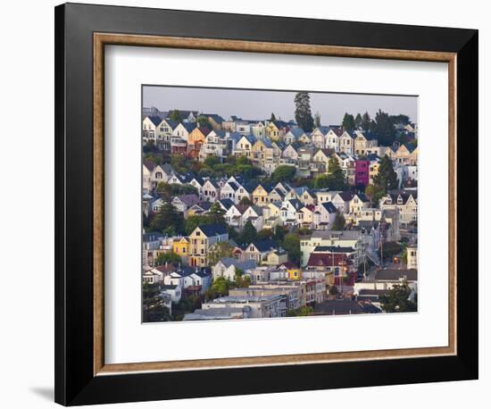 Typical Victorian Houses in San Francisco, California, USA-Gavin Hellier-Framed Photographic Print