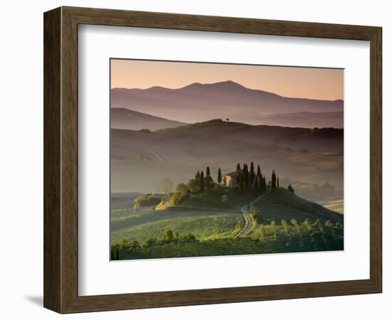 Farmhouse, Val D' Orcia, Tuscany, Italy-Doug Pearson-Framed Photographic Print