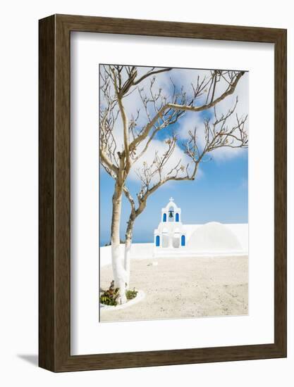 A Church in Oia, Santorini, Greece-Nadia Isakova-Framed Photographic Print