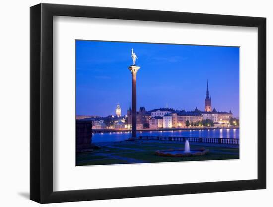 City Skyline from City Hall at Dusk, Kungsholmen, Stockholm, Sweden, Scandinavia, Europe-Frank Fell-Framed Photographic Print