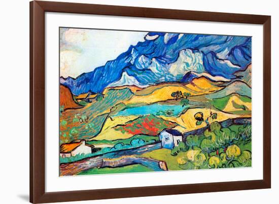 Vincent Van Gogh Les Alpilles a Mountain Landscape near Saint-Remy-Vincent van Gogh-Framed Art Print