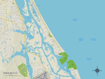 39 Political Map of Ponce Inlet - U L PYAZAT0