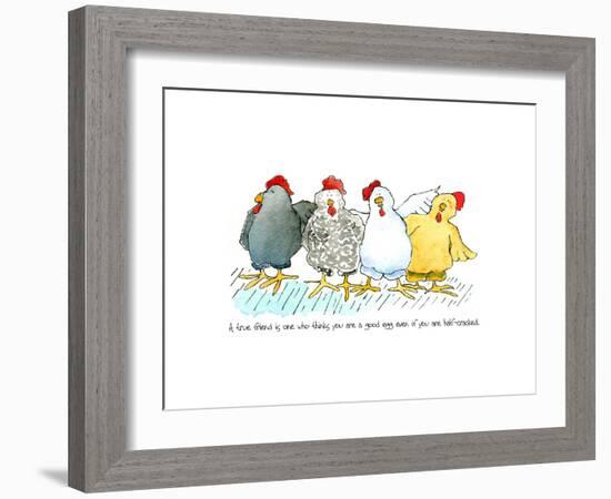 Four Hens New-Jennifer Zsolt-Framed Giclee Print