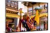 Dancers at Jakar Festival at Jakar Dzong, Bumthang, Bhutan-Howie Garber-Mounted Photographic Print