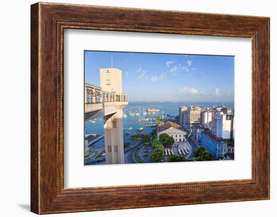 The Elevador Lacerda, Pelourinho, Salvador, Bahia, Brazil-Peter Adams-Framed Photographic Print