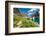 Bear Grass Flowers Above Lake Ellen Wilson in Glacier NP, Montana-James White-Framed Photographic Print