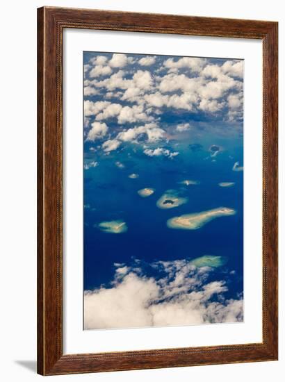 Aerial View of Islands in the Ocean, Indonesia-Keren Su-Framed Photographic Print