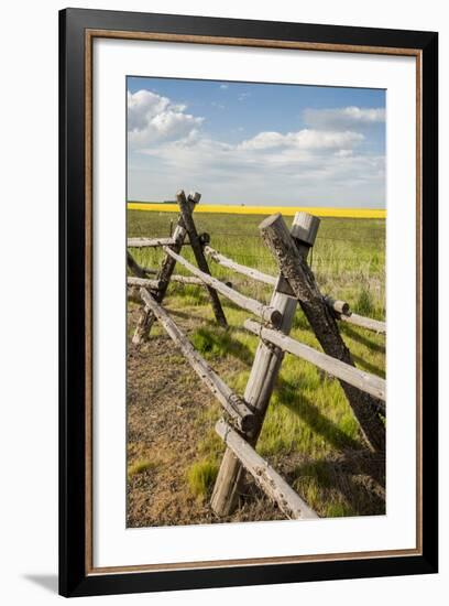 Idaho, Camas Prairie, Wooden Fence at Tolo Lake Access Area-Alison Jones-Framed Photographic Print