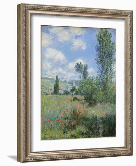 View of Vetheuil, 1880-Claude Monet-Framed Giclee Print