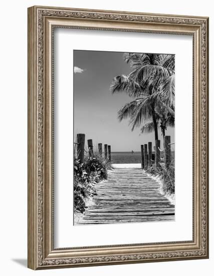 Boardwalk on the Beach - Key West - Florida-Philippe Hugonnard-Framed Photographic Print