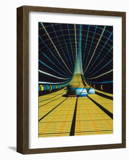 Interior of a Giant Farm Spaceship.-Julian Baum-Framed Photographic Print