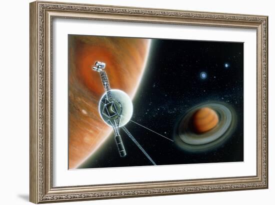 Illustration Symbolising Voyager 2's Journey-Julian Baum-Framed Photographic Print