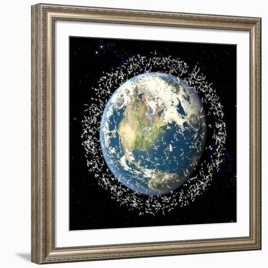 Space Junk, Conceptual Artwork-Roger Harris-Framed Photographic Print