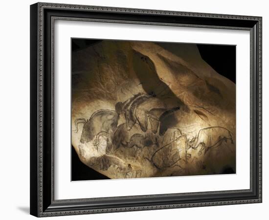 Stone-age Cave Paintings, Chauvet, France-Javier Trueba-Framed Photographic Print