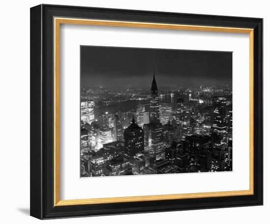 New York City at Night-Bettmann-Framed Photographic Print