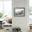 Crowds Enjoy the Beach Below the Cliff House-null-Framed Photographic Print displayed on a wall