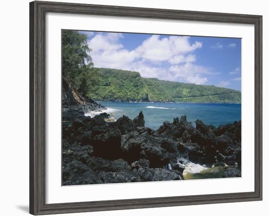 Lava Rock Along Keanae Peninsula-James Randklev-Framed Photographic Print
