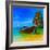 Summer Beach Tropical Landscape-SergWSQ-Framed Photographic Print