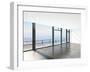 Empty Room Interior with Floor to Ceiling Windows and Scenic View-PlusONE-Framed Photographic Print