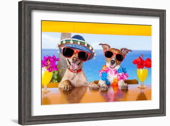 Cocktail Dogs-Javier Brosch-Framed Photographic Print