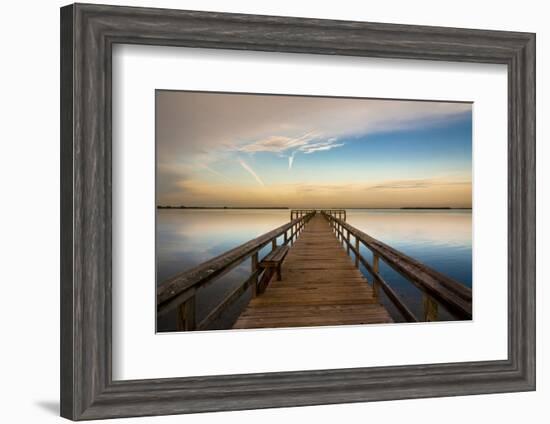 Sunrise on the Pier at Terre Ceia Bay, Florida, USA-Richard Duval-Framed Photographic Print