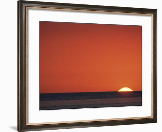 Sun Setting Over Gulf of Mexico, Florida, USA-Rolf Nussbaumer-Framed Photographic Print