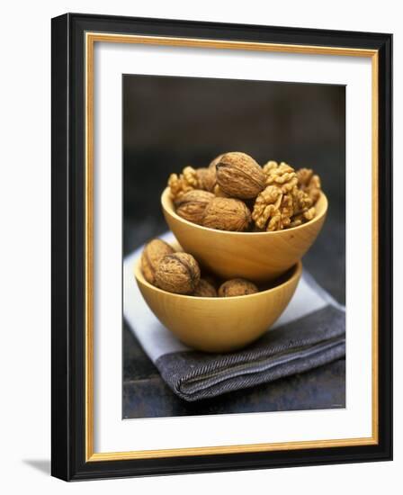 Walnuts in Wooden Bowls-Akiko Ida-Framed Photographic Print