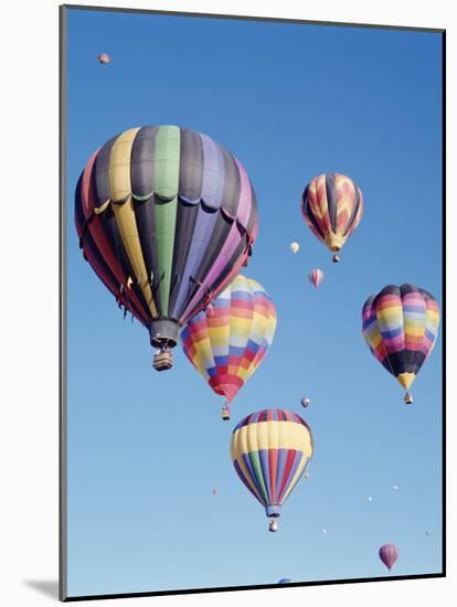 Colorful Hot Air Balloons in Sky, Albuquerque, New Mexico, USA-null-Mounted Photographic Print