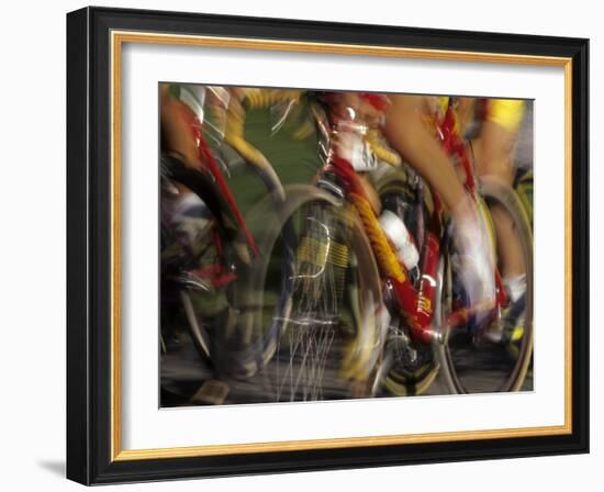 Detail of Blurred Cycling Action-Chris Trotman-Framed Photographic Print