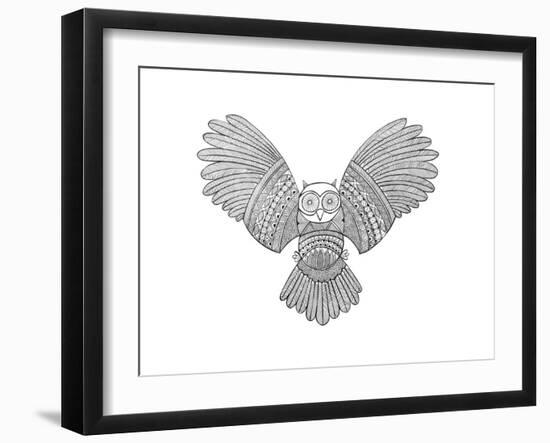 Bird Owl 3-Neeti Goswami-Framed Art Print