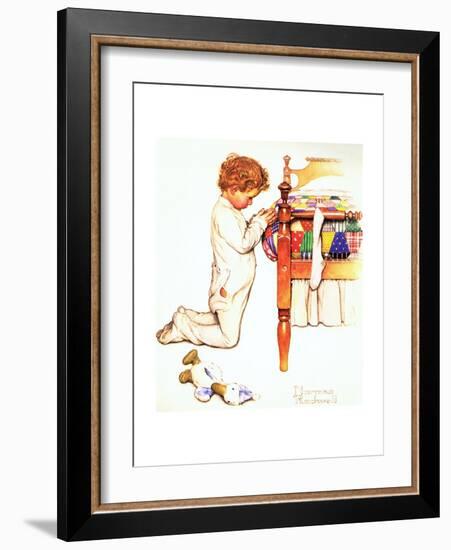 A Christmas Prayer-Norman Rockwell-Framed Giclee Print