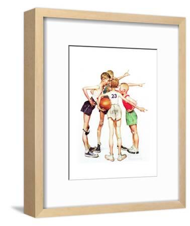 Four Sporting Boys: Basketball Giclee Print by Norman Rockwell | Art.com