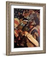 A Pictorial History of the United States Army (or To Make Men Free)-Norman Rockwell-Framed Giclee Print