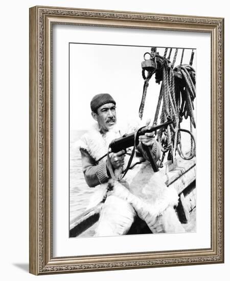 The Guns of Navarone, Anthony Quinn, 1961-null-Framed Photo