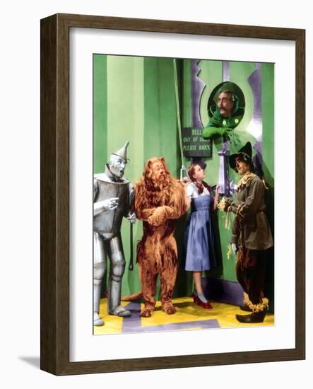 The Wizard of Oz, Jack Haley, Bert Lahr, Judy Garland, Frank Morgan, Ray Bolger, 1939-null-Framed Photo