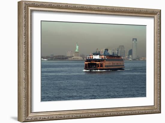 The Staten Island Ferry, New York City, New York, Usa-Natalie Tepper-Framed Photo