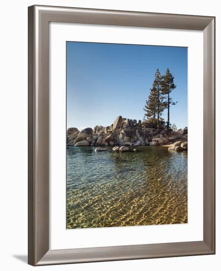 USA, Nevada, Lake Tahoe, Transparent Ripples on the Water at Sand Harbor State Park-Ann Collins-Framed Photographic Print