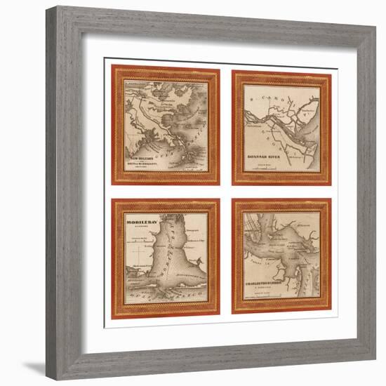 Southern Harbors, 1860-Andrew Johnson-Framed Art Print