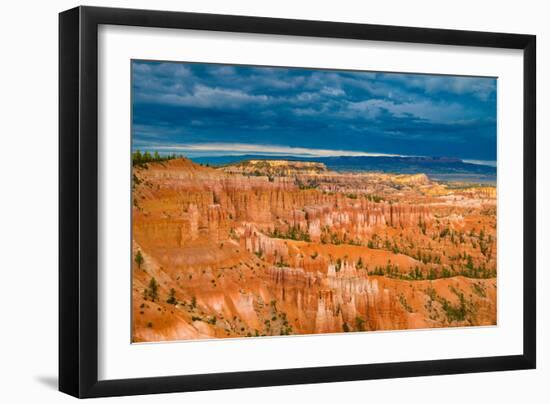 Sunset Point View, Bryce Canyon National Park, Utah, Wasatch Limestone Pinnacles and Sunset Clouds-Tom Till-Framed Photographic Print
