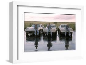 The Crew of Apollo 12 as They Sit on their Chevrolet Corvette Stingrays, September 23, 1969-Ralph Morse-Framed Photographic Print