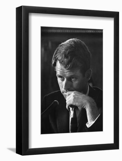 1957: Senator Robert F. Kennedy Attending a Labor Hearing in Washington, D.C-Ed Clark-Framed Photographic Print