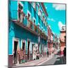 ¡Viva Mexico! Square Collection - Turquoise Street in Guanajuato-Philippe Hugonnard-Mounted Photographic Print