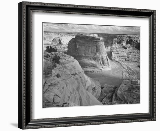 View Of Valley From Mountain "Canyon De Chelly" National Monument Arizona. 1933-1942-Ansel Adams-Framed Art Print