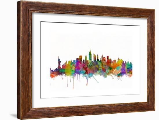 New York City Skyline-Michael Tompsett-Framed Art Print