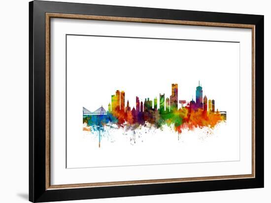 Boston Massachusetts Skyline-Michael Tompsett-Framed Art Print