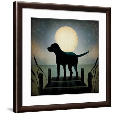 Moonrise Black Dog Art Print by Ryan Fowler | Art.com