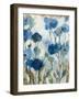 Abstracted Floral in Blue III-Silvia Vassileva-Framed Art Print