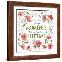 It's the Small Moments on White-Heather Rosas-Framed Art Print