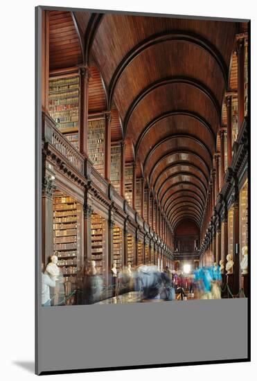 The Long Room in the library of Trinity College, Dublin, Republic of Ireland, Europe-Nigel Hicks-Mounted Photographic Print