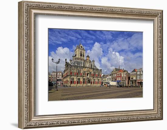 Market Square with Town Hall, Delft, South Holland, Netherlands, Europe-Hans-Peter Merten-Framed Photographic Print